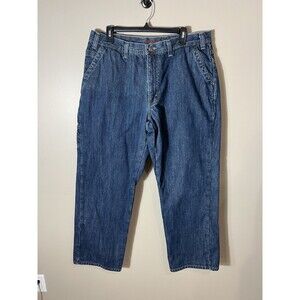 Eddie Bauer Premium Denim Flannel Lined Men's 38 X 34 Blue Jeans